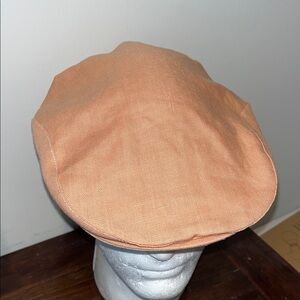 MAGILL Canada Peach Linen Blend Summer Lined Flat Cap Hat Made in Canada